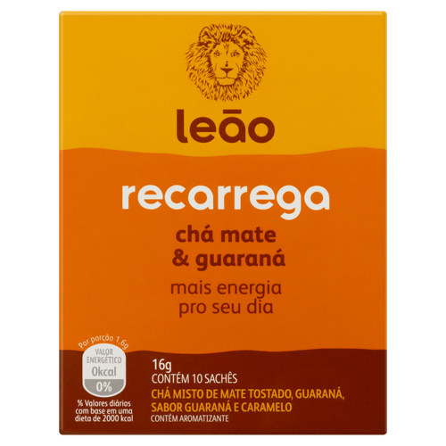 Cha-Misto-Mate-Tostado-Guarana-e-Caramelo-Leao-Recarrega-Mais-Energia-Pro-Seu-Dia-Caixa-16g-10-Unidades