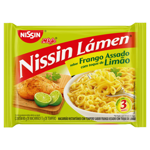 Macarrao-Instantaneo-Lamen-com-Tempero-de-Frango-Assado-com-Toque-de-Limao-Nissin-Miojo-Pacote-85g-com-80g-de-Macarrao-e-5g-de-Tempero