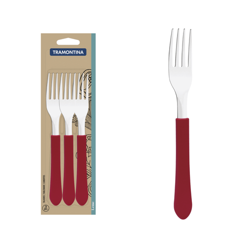 Conjunto-Garfo-Inox-Tramontina-Leme-Vermelho-3-Pecas Conjunto-Garfo-Inox-Tramontina-Leme-Vermelho-3-Pecas