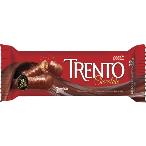 Wafer-Recheio-Chocolate-Cobertura-Chocolate-ao-Leite-38--Cacau-Trento-Caixa-512g-16-Unidades-de-32g-Cada