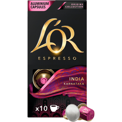 Cafe-em-Capsula-Torrado-e-Moido-Espresso-India-Karnataka-L-or-Origins-Collection-Caixa-52g-10-Unidades