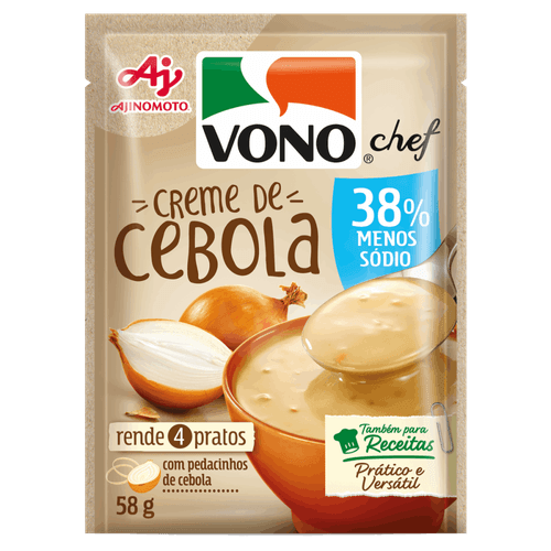 Creme-de-Cebola-com-Pedacinhos-de-Cebola-Menos-Sodio-Vono-Chef-Pacote-58g