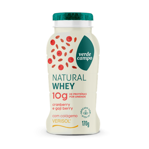 Iogurte-Desnatado-Cranberry-e-Goji-Berry-Zero-Lactose-Verde-Campo-Natural-Whey-Frasco-170g