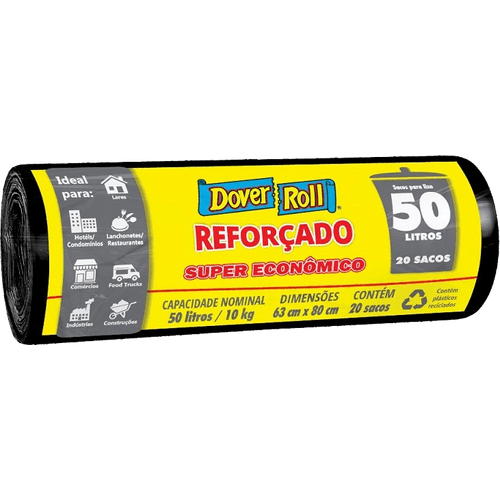Saco-para-Lixo-Reforcado-50l-Dover-Roll-Super-Economico-20-Unidades