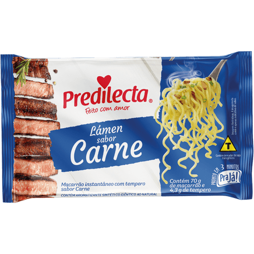 Macarrao-Instantaneo-Lamen-Carne-Predilecta-Pra-Ja--Pacote-743g-Sendo-70g-de-Macarrao-e-43g-de-Tempero