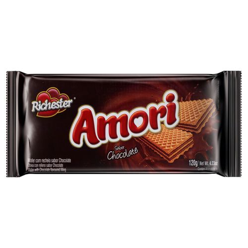 Biscoito-Wafer-com-Recheio-de-Chocolate-Richester-Amori-Pacote-120g