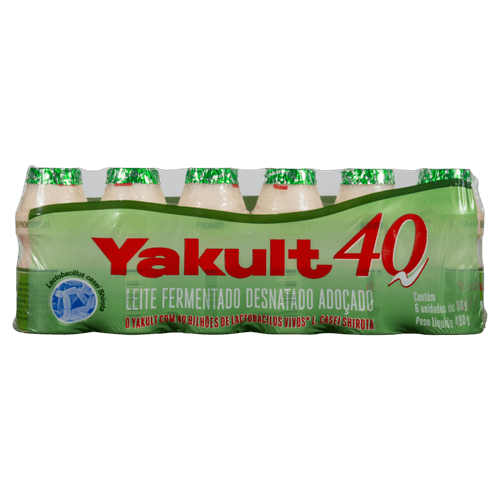 Leite-Fermentado-Desnatado-Adocado-Yakult-40-Frasco-480g-6-Unidades-de-80g-Cada Leite-Fermentado-Desnatado-Adocado-Yakult-40-Frasco-480g-6-Unidades-de-80g-Cada