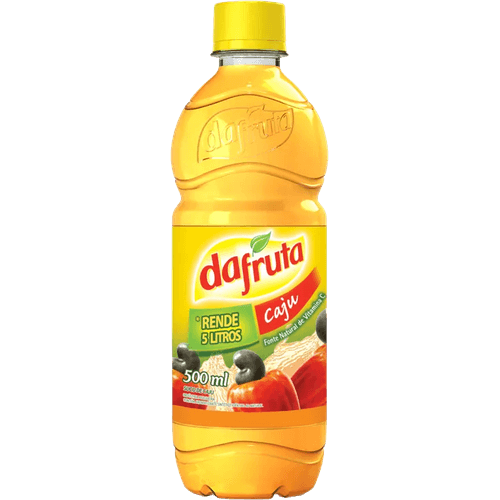 Suco-Concentrado-Liquido-para-Refresco-de-Fruta-Caju-sem-Adicao-de-Acucar-Dafruta-Garrafa-500ml