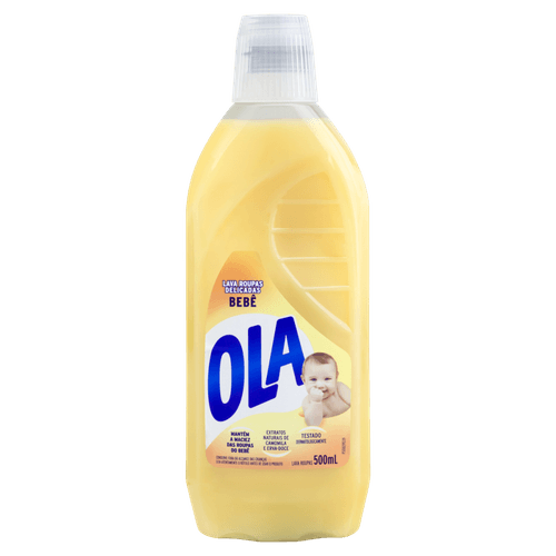 Lava-Roupas-Liquido-Roupas-Delicadas-Extratos-Naturais-de-Camomila-e-Erva-Doce-Ola-Bebe-Frasco-500ml