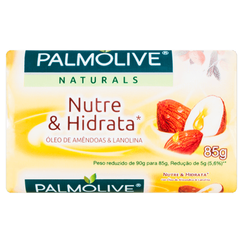 Sabonete-em-Barra-Nutre---Hidrata-Oleo-de-Amendoas---Lanolina-Palmolive-Naturals-Envoltorio-85g