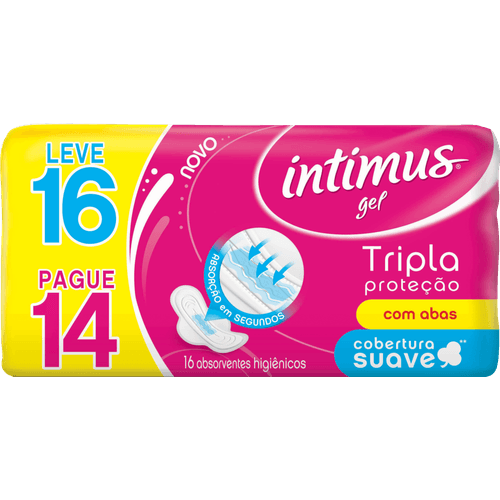 Absorvente-com-Abas-Extra-Suave-Intimus-Tripla-Protecao-Pacote-Leve-16-Pague-14-Unidades