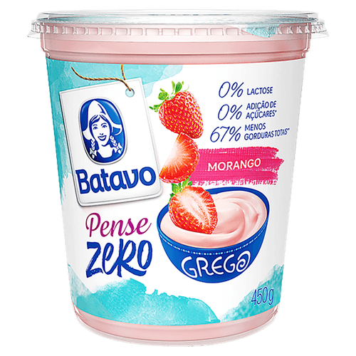 Iogurte-Parcialmente-Desnatado-Grego-Morango-Zero-Lactose-Batavo-Pense-Zero-Pote-500g