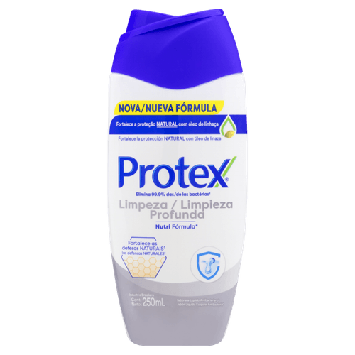 Sabonete-Liquido-Antibacteriano-com-Oleo-de-Linhaca-Protex-Limpeza-Profunda-Frasco-250ml