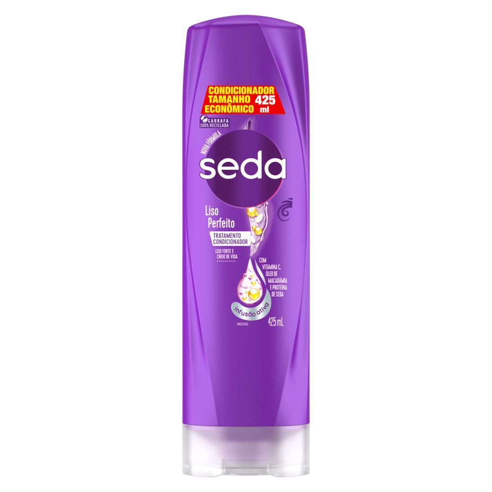 Condicionador Seda Liso perfeito Frasco com 425ml
