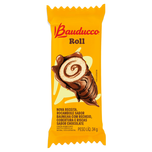 Rocambole-Baunilha-com-Recheio-Cobertura-e-Riscas-Chocolate-Bauducco-Roll-Pacote-34g