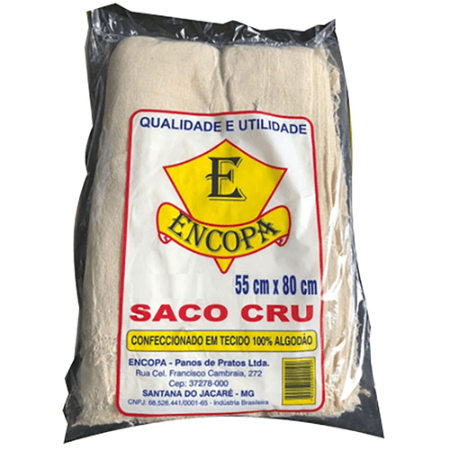 Saco-Cru-Alvejado-Encopa-55x80cm-Unidade Saco-Cru-Alvejado-Encopa-55x80cm-Unidade