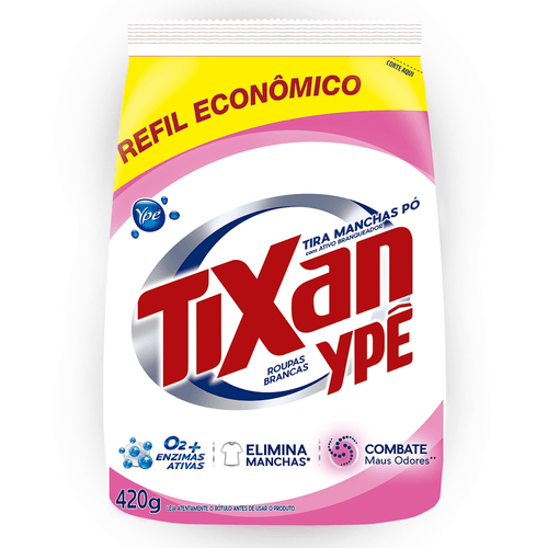 Tira-Manchas-em-Po-Roupas-Brancas-Tixan-Ype-Pacote-380g-Refil-Economico