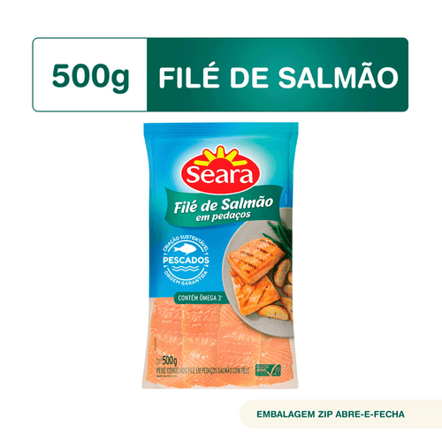 File-de-salmao-em-pedacos-Seara-Pescados-IQF-500g File-de-salmao-em-pedacos-Seara-Pescados-IQF-500g