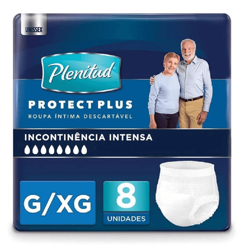 Roupa-Intima-Fralda-Calca-Descartavel-para-Incontinencia-Unissex-Plenitud-Plus-G-XG-Pacote-8-Unidades Roupa-Intima-Fralda-Calca-Descartavel-para-Incontinencia-Unissex-Plenitud-Plus-G-XG-Pacote-8-Unidades