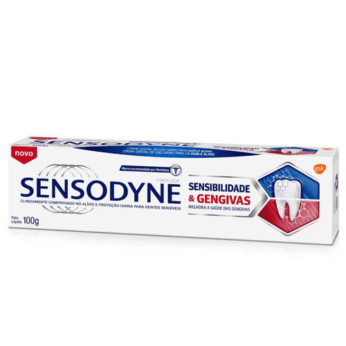 Creme-Dental-com-Fluor-Sensodyne-Sensibilidade---Gengivas-Caixa-100g