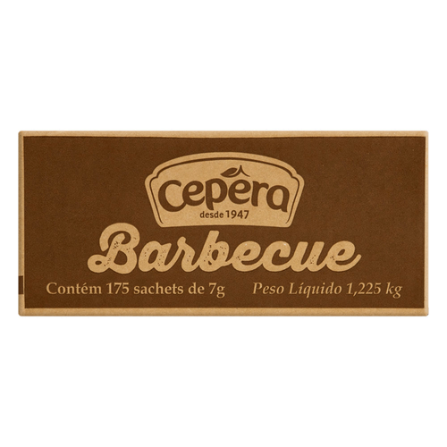 Molho-Barbecue-para-Churrasco-Cepera-Caixa-1225kg-175-Unidades-7g-Cada Molho-Barbecue-para-Churrasco-Cepera-Caixa-1225kg-175-Unidades-7g-Cada