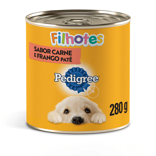 Alimento-Completo-e-Balanceado-Pate-para-Caes-Filhotes-Carne-e-Frango-Pedigree-Lata-280g