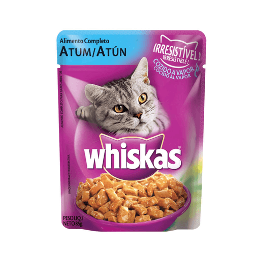 Alimento-para-Gatos-Adultos-Atum-ao-Molho-Encorpado-Refeicao-Completa-Whiskas-Sache-85g