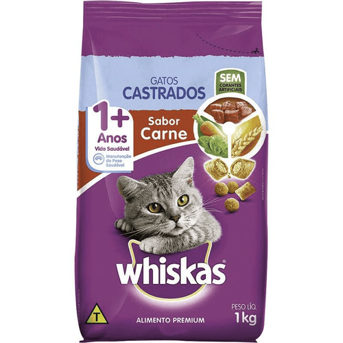 -Alimento-para-Gatos-Castrados-Whiskas-Carne-1-kg- -Alimento-para-Gatos-Castrados-Whiskas-Carne-1-kg-
