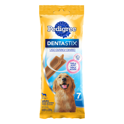 Petisco-para-Caes-Adultos-Racas-Grandes-Pedigree-Dentastix-Pacote-270g-7-Unidades Petisco-para-Caes-Adultos-Racas-Grandes-Pedigree-Dentastix-Pacote-270g-7-Unidades