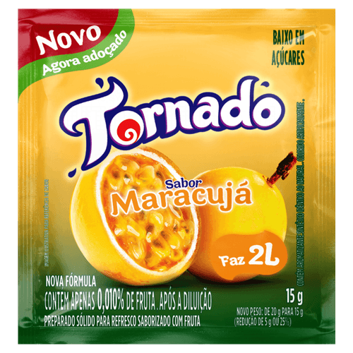 Preparado-Solido-para-Refresco-em-Po-Saborizado-com-Fruta-Maracuja-Tornado-Pacote-15g