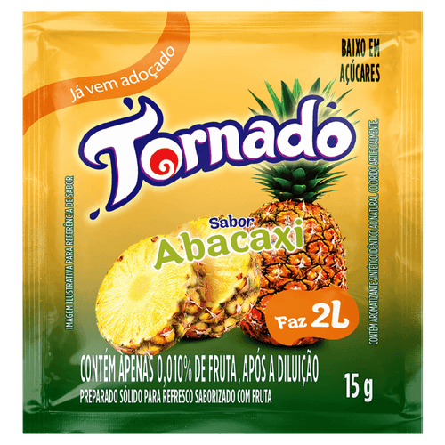 Preparado-Solido-para-Refresco-em-Po-Saborizado-com-Fruta-Abacaxi-Tornado-Pacote-15g Preparado-Solido-para-Refresco-em-Po-Saborizado-com-Fruta-Abacaxi-Tornado-Pacote-15g