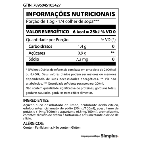 Preparado-Solido-para-Refresco-em-Po-Saborizado-com-Fruta-Limao-Tornado-Pacote-15g Preparado-Solido-para-Refresco-em-Po-Saborizado-com-Fruta-Limao-Tornado-Pacote-15g