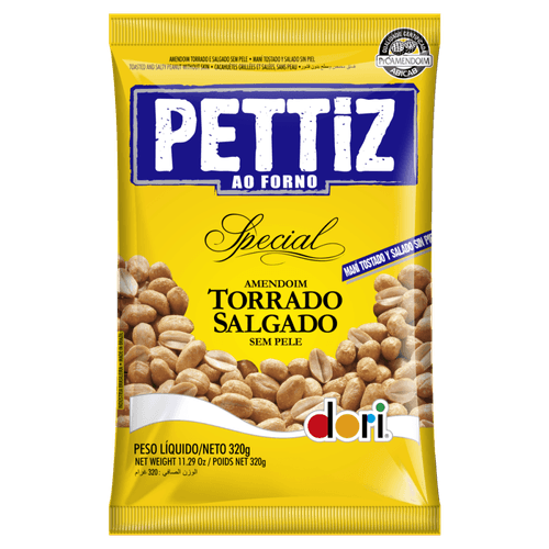 Amendoim-Torrado-Salgado-sem-Pele-ao-Forno-Dori-Pettiz-Special-Pacote-320g