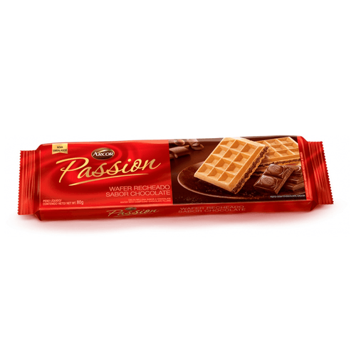 Biscoito-Wafer-Passion-Chocolate-Arcor-Pacote-80g Biscoito-Wafer-Passion-Chocolate-Arcor-Pacote-80g