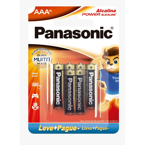 Pilha-Alcalina-Aaa-Panasonic-Power-Alkaline-6-Unidades-15v-Leve-Mais-Pague-Menos Pilha-Alcalina-Aaa-Panasonic-Power-Alkaline-6-Unidades-15v-Leve-Mais-Pague-Menos