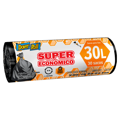 Saco-para-Lixo-30l-Dover-Roll-Super-Economico-30-Unidades