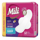 Absorvente-Higienicos-Descartaveis-com-Abas-Mili-Leve-Mais-Pague-Menos-Pacote-32-Unidades Absorvente-Higienicos-Descartaveis-com-Abas-Mili-Leve-Mais-Pague-Menos-Pacote-32-Unidades