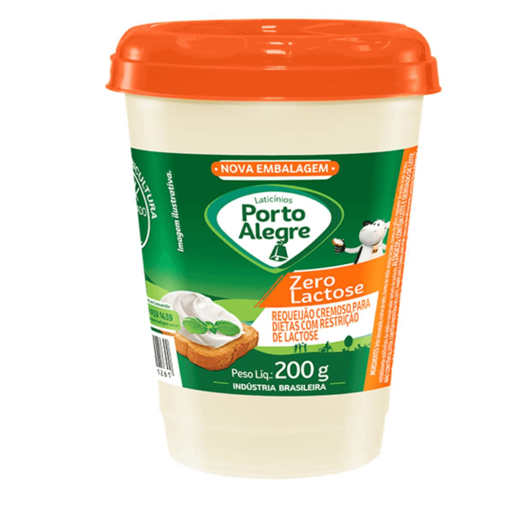Requeijão Cremoso Zero Lactose Porto Alegre Pote 200 g