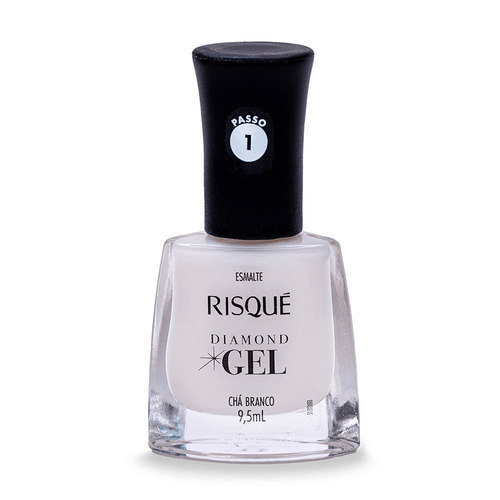 Esmalte-Risque-Diamond-Gel-Cha-Branco-Natural-95ml