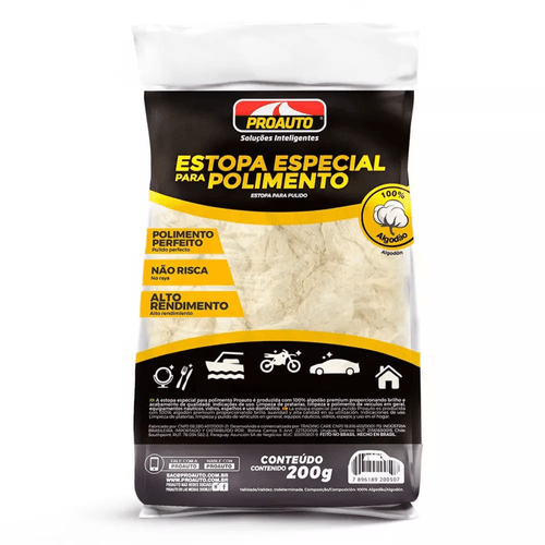 Estopa-Automotiva-Para-Polimento-Proauto-Pacote-200g Estopa-Automotiva-Para-Polimento-Proauto-Pacote-200g