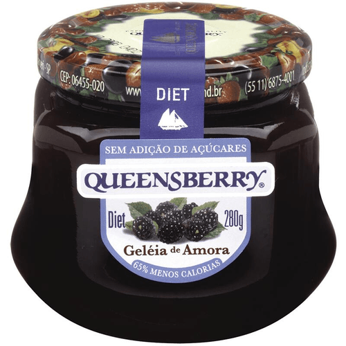 Geleia-Amora-Diet-sem-Adicao-de-Acucar-para-Dietas-com-Ingestao-Controlada-de-Acucares-Queensberry-Vidro-280g