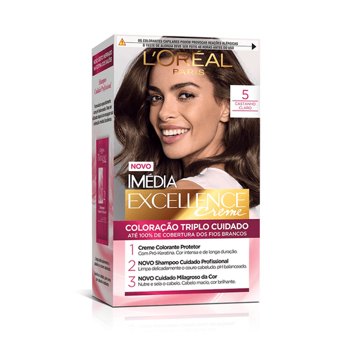Coloracao-Permanente-Imedia-Excellence-De-L-Oreal-Paris-5.0-Castanho-Claro Coloracao-Permanente-Imedia-Excellence-De-L-Oreal-Paris-5.0-Castanho-Claro