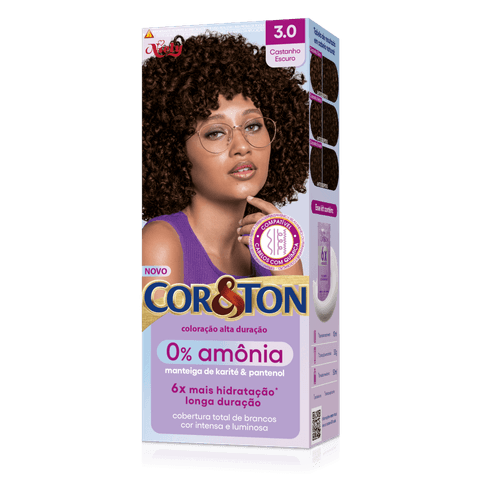 Kit-Coloracao-Creme-3.0-Castanho-Escuro-Manteiga-de-Karite---Pantenol-Niely-Cor-Ton