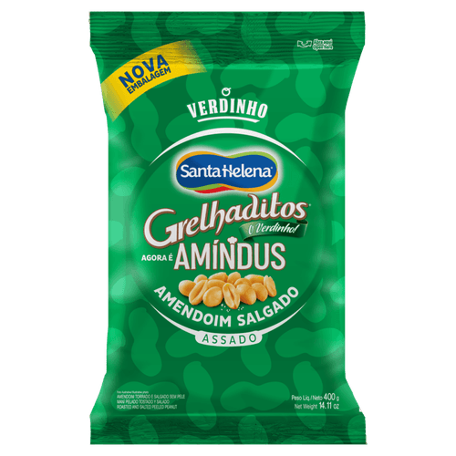 Amendoim-Torrado-Assado-Salgado-sem-Pele-Amindus-Grelhaditos-Verdinho-Pacote-400g Amendoim-Torrado-Assado-Salgado-sem-Pele-Amindus-Grelhaditos-Verdinho-Pacote-400g