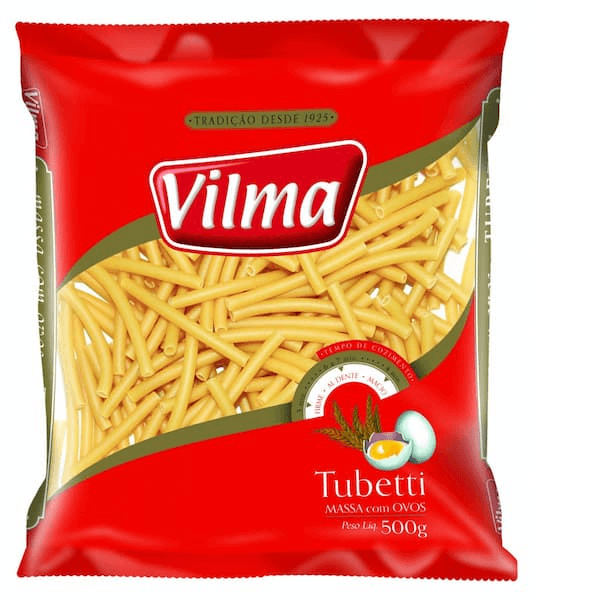 Macarrão Ovos Vilma Cortado Mini Tubetti 500g