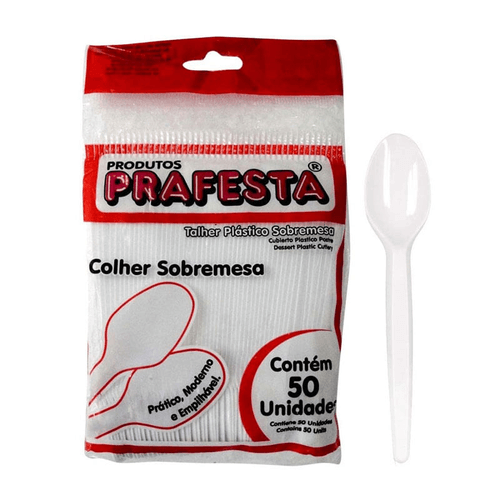 Colher-Descartavel-Prafesta-Sobremesa-Cristal-com-50-Unidades Colher-Descartavel-Prafesta-Sobremesa-Cristal-com-50-Unidades