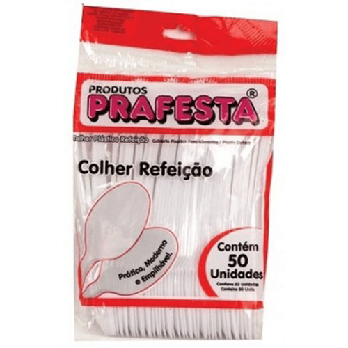 Colher-Descartavel-Prafesta-Cristal-Pacote-com-50-Unidades Colher-Descartavel-Prafesta-Cristal-Pacote-com-50-Unidades