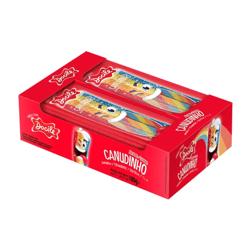 Bala-Docile-Canudinho-Colorido-Morango-Citrico-180g Bala-Docile-Canudinho-Colorido-Morango-Citrico-180g