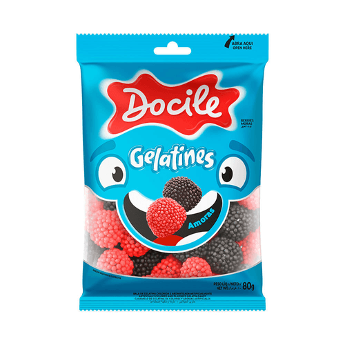 Bala-de-Gelatina-Blueberry-ou-Frutas-Vermelhas-Amoras-Docile-Gelatines-Pacote-80g Bala-de-Gelatina-Blueberry-ou-Frutas-Vermelhas-Amoras-Docile-Gelatines-Pacote-80g