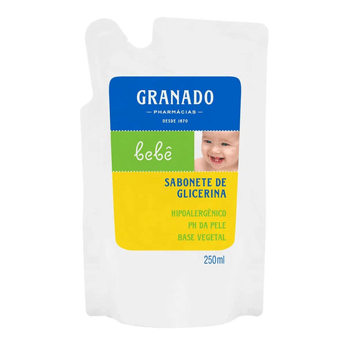 Sabonete-Liquido-de-Glicerina-Tradicional-Granado-Bebe-Sache-250ml-Refil Sabonete-Liquido-de-Glicerina-Tradicional-Granado-Bebe-Sache-250ml-Refil